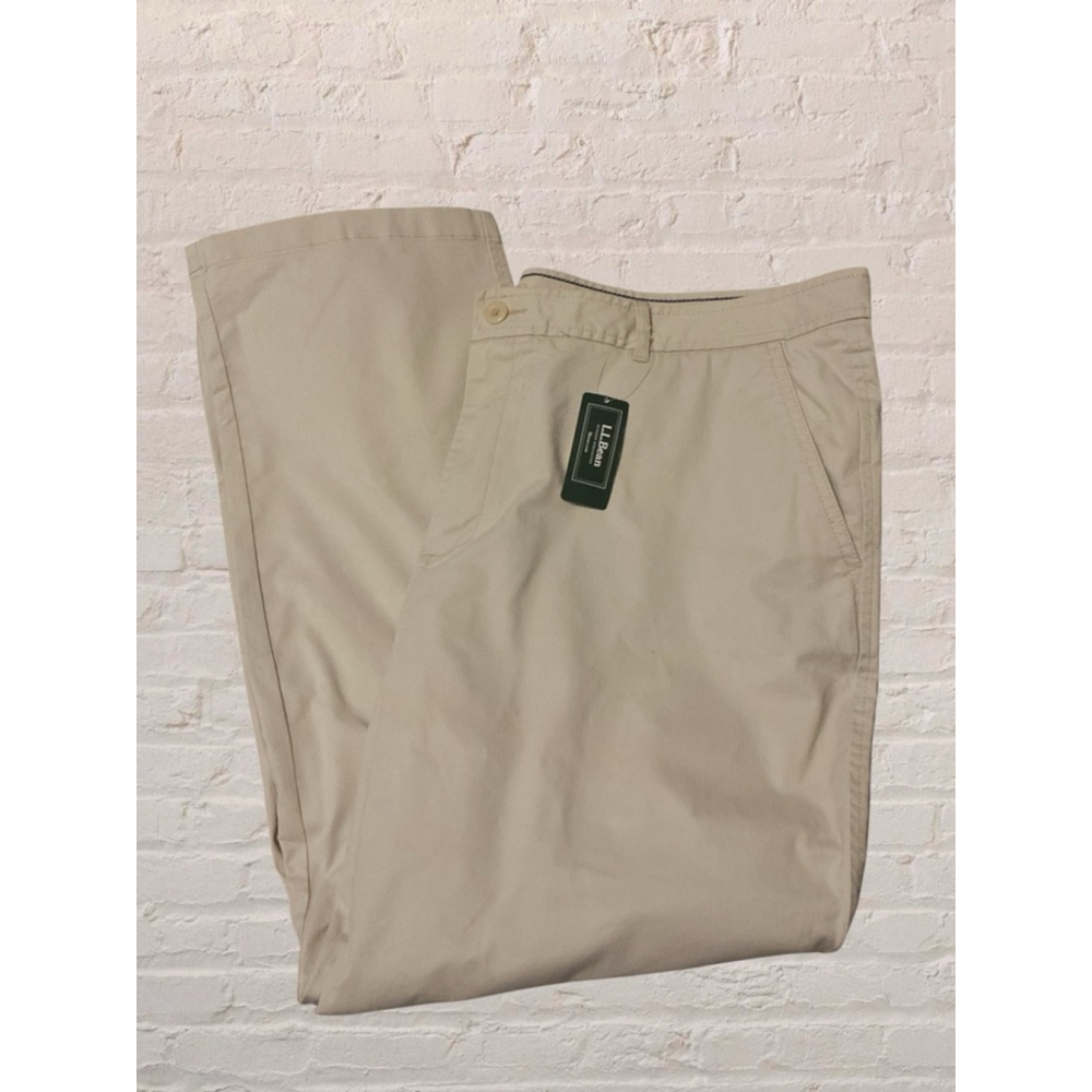 L.L.Bean Favorite Fit Chino Pants NWT Women 20 Petite Khaki Stretch